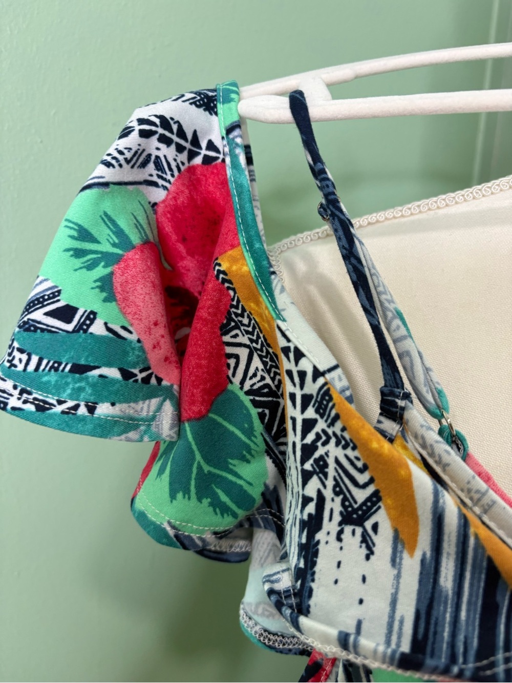 Floral Off-Shoulder Romper in Multi - Picture 4 of 10